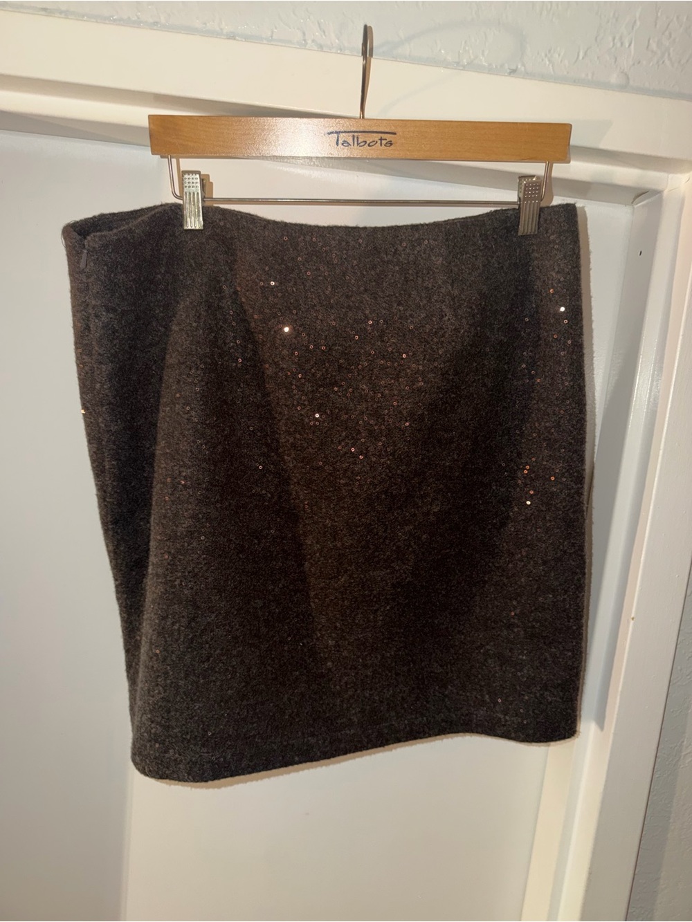 J. Jill Black Mini Skirt with Subtle Sparkle